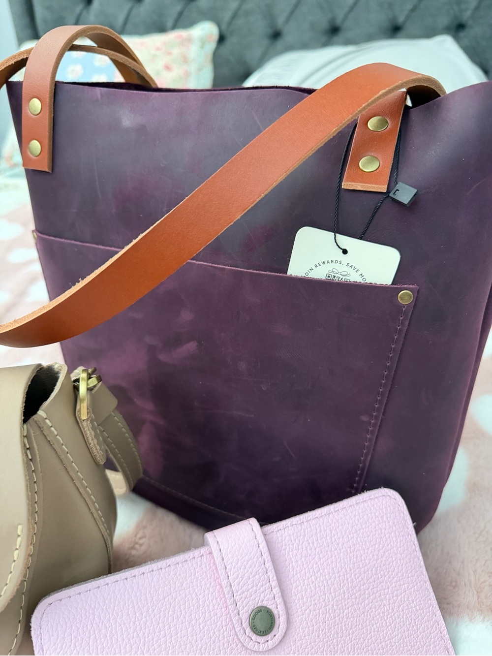 Portland leather small tote